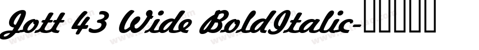 Jott 43 Wide BoldItalic字体转换